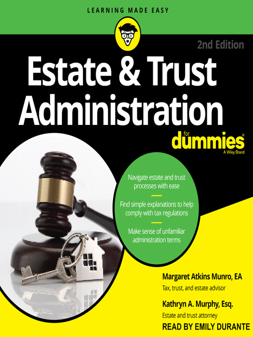 Title details for Estate & Trust Administration for Dummies by Kathryn A. Murphy - Available